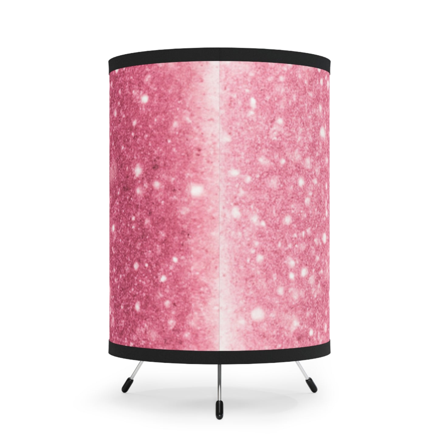 Pink Glitter Tripod Lampshade | Soft Ambient Lighting, Modern Decor, Bedroom, Living Room, Gift for Her, Home Accent