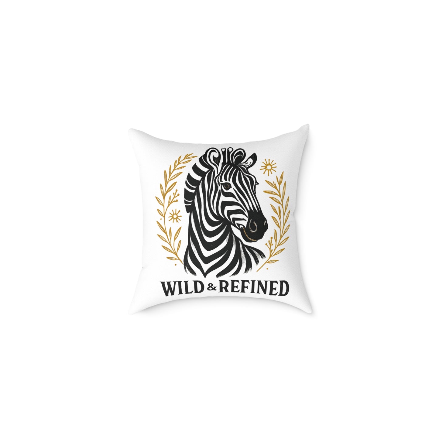 Poly Canvas Pillow - Zebra Print Design