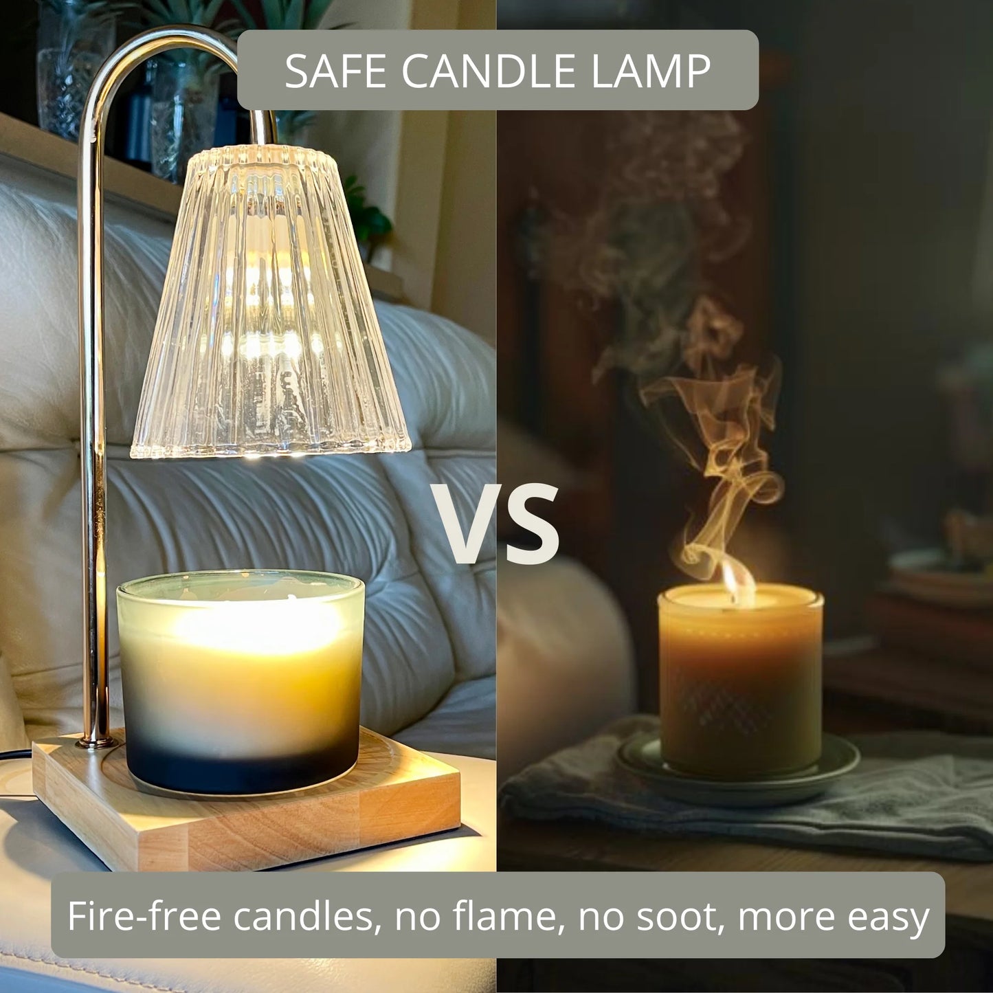 Electric Candle Warmer Lamp Adjustable Wax Melter Light for Jar Candles with Timer and Dimmer Wax Warmer Lamp for Home Decor