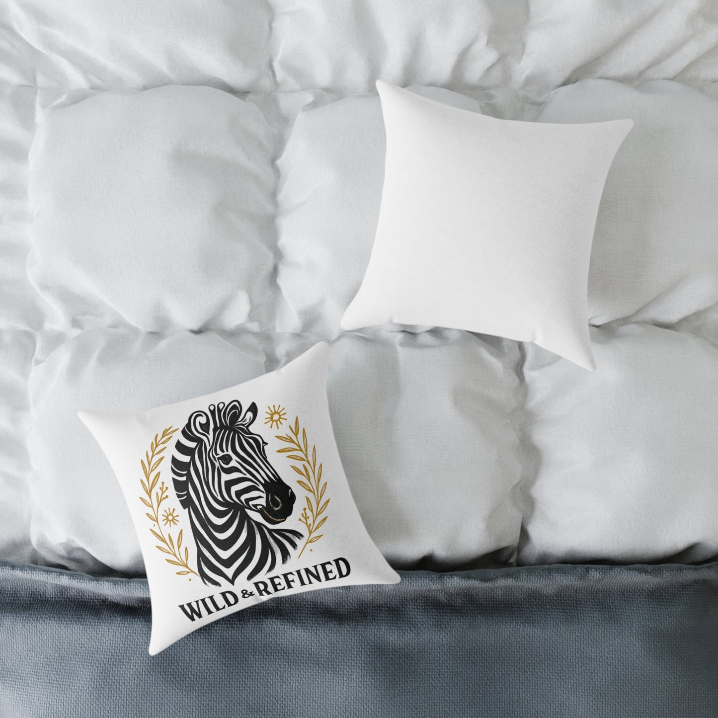 Poly Canvas Pillow - Zebra Print Design
