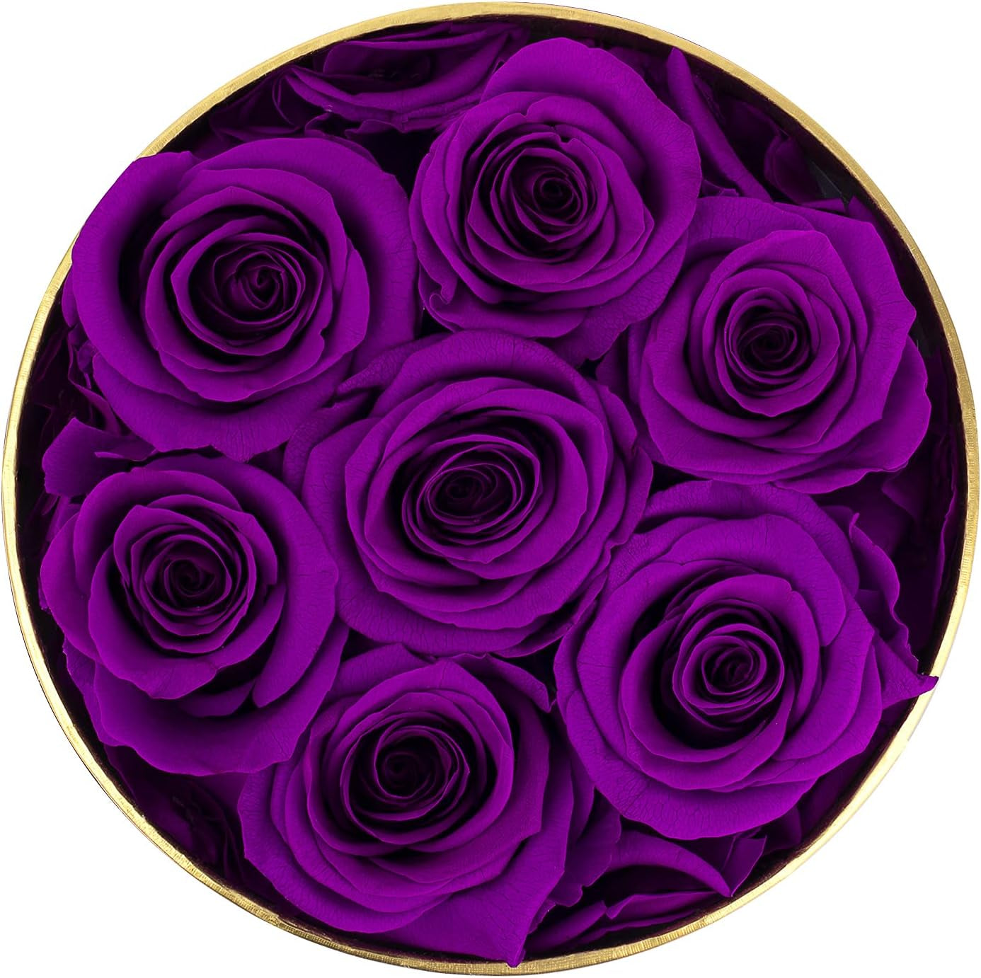 Preserved Real Roses with Heart Necklace. Valentines Day Gifts for Her. Forever Rose Gifts for Mom/Sister/Wife/Women on Mothers Day, Birthday, Anniversary, Christmas (Purple)